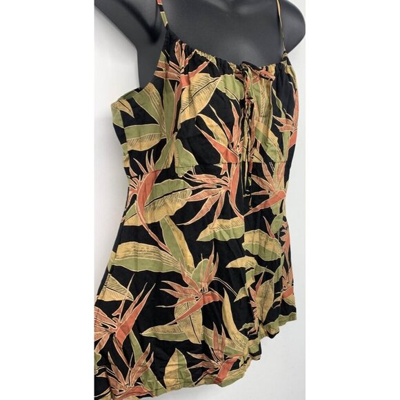Nani Hawaii Womens Tank Blouse Floral Tropical Hawaiian Medium Aloha Babydoll - Picture 3 of 7
